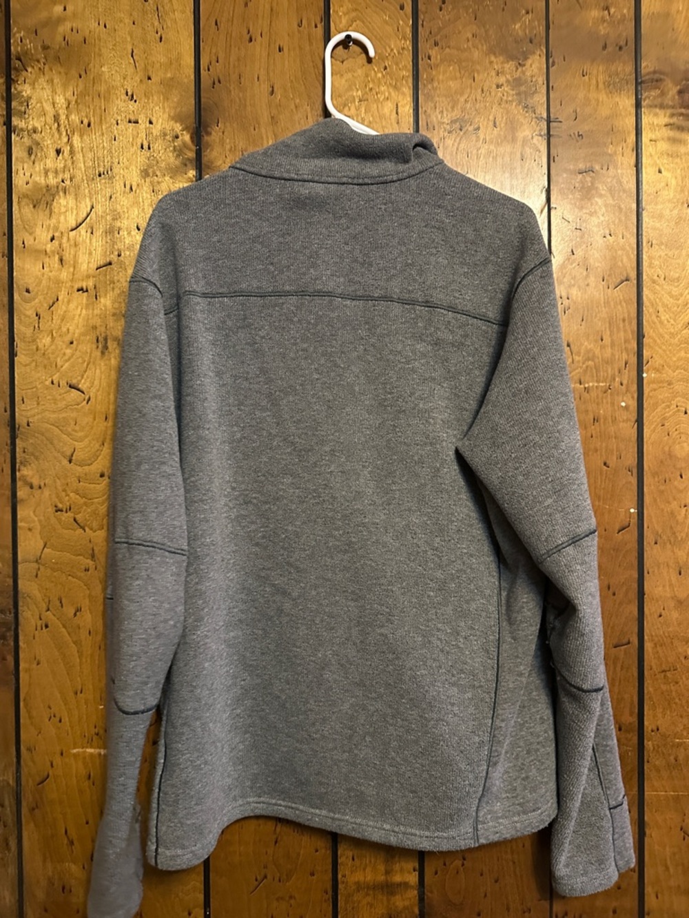 Kuhl Gray Men's Performance Zip Jacket with Black Collar Trim - Picture 5 of 5